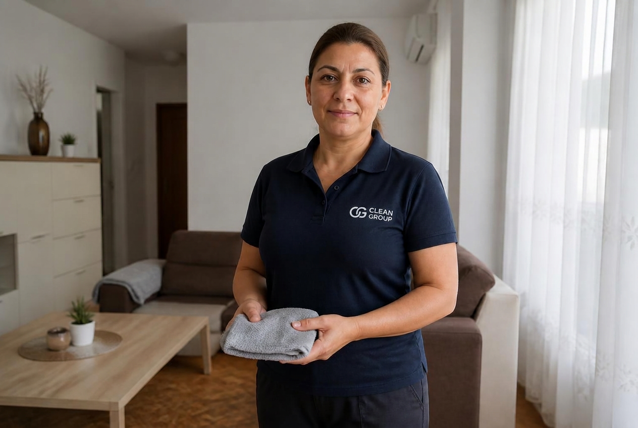 Uredna dnevna soba u novosadskom stanu nakon čišćenja